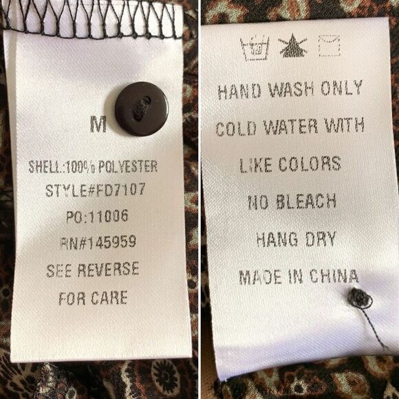 Dress Forum Rhapsody‎ Chiffon Shark-bite Hem Midi Dress Brown Size M - Picture 11 of 12